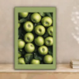 Appels - Groen - bladeren canvas 2cm klein -sfeer1