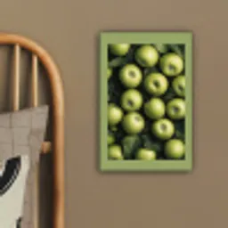 Appels - Groen - bladeren canvas 2cm klein -sfeer3