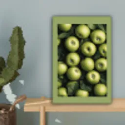 Appels - Groen - bladeren canvas 2cm klein -sfeer4