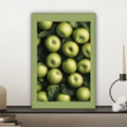 Appels - Groen - bladeren canvas 2cm klein -sfeer6