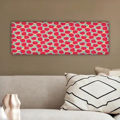 Appels - Rood - Stippen canvas 2cm klein 828 -sfeer3