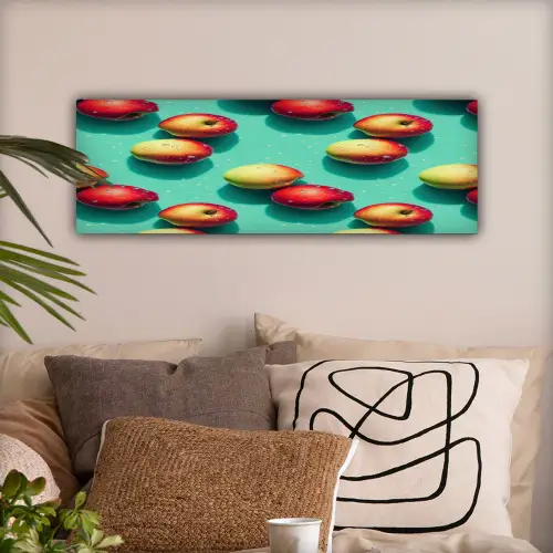 Appels - Water - Turquoise canvas 2cm klein 828 -sfeer1