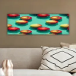 Appels - Water - Turquoise canvas 2cm klein 828 -sfeer3
