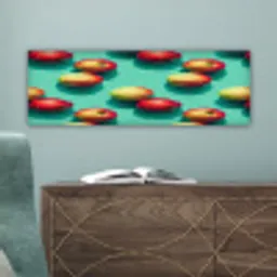 Appels - Water - Turquoise canvas 2cm klein 828 -sfeer4
