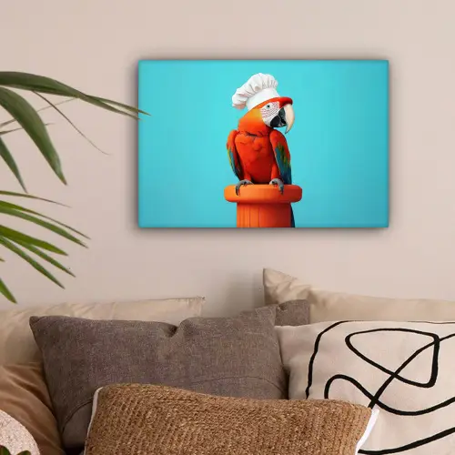 Ara - Koksmuts - Sokkel - Grappig canvas 2cm klein -sfeer1