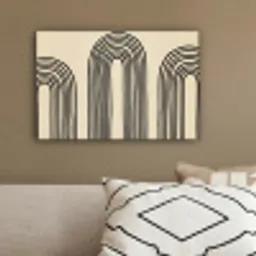 Boogvormen - Zwart - Strak canvas 2cm klein -sfeer3