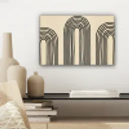 Boogvormen - Zwart - Strak canvas 2cm klein -sfeer6