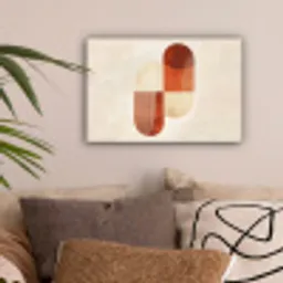 Bogen - Beige - Vormen canvas 2cm klein -sfeer1