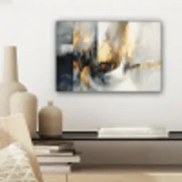 Kunst - Goud - Zilver - Abstract canvas 2cm klein -sfeer6