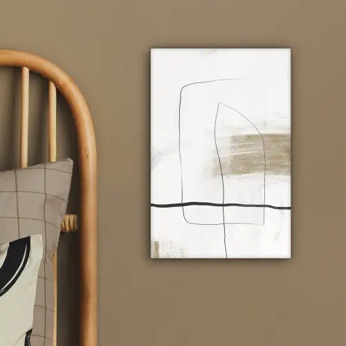 Kunst - Verf - Zwart - Wit canvas 2cm klein -sfeer3