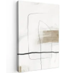 Kunst - Verf - Zwart - Wit canvas 2cm klein -z3d