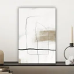 Kunst - Verf - Zwart - Wit canvas 2cm klein -sfeer6