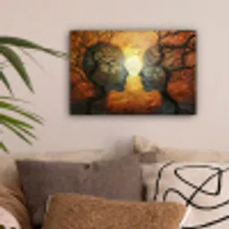 Kunst - Mensen - Bomen - Abstract canvas 2cm klein -sfeer1