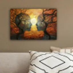 Kunst - Mensen - Bomen - Abstract canvas 2cm klein -sfeer3