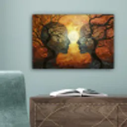 Kunst - Mensen - Bomen - Abstract canvas 2cm klein -sfeer4