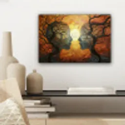 Kunst - Mensen - Bomen - Abstract canvas 2cm klein -sfeer6