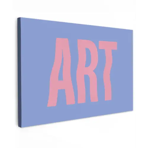 Art - Roze - Blauw canvas 2cm klein -z3d