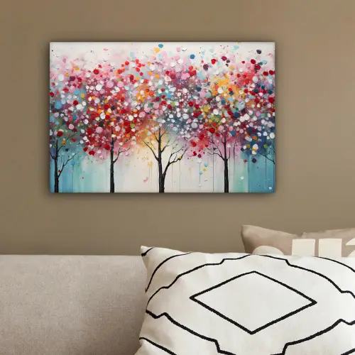 Kunst - Bomen - Natuur - Acryl canvas 2cm klein -sfeer3