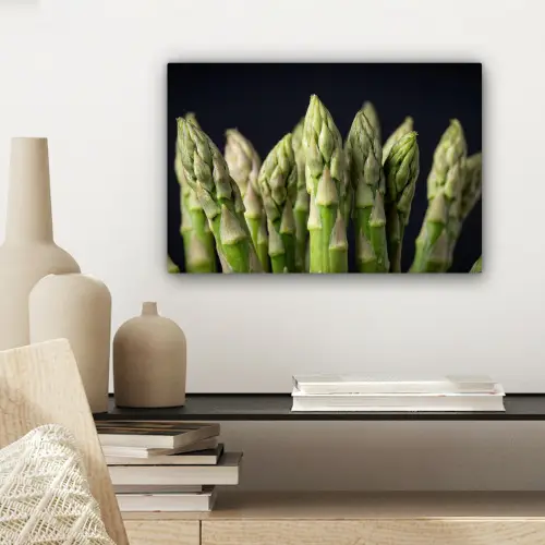 Asperges - Groen - Zwart canvas 2cm klein -sfeer6