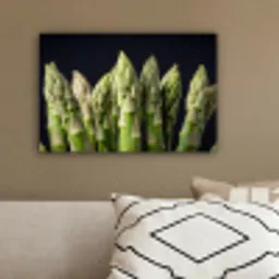 Asperges - Groen - Zwart canvas 2cm klein -sfeer3