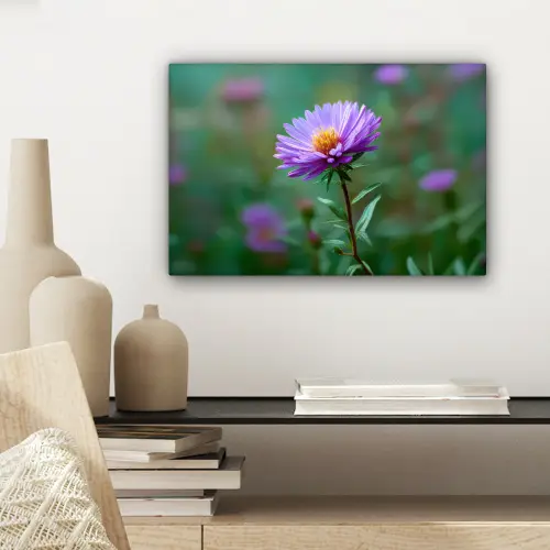 Aster - Paars - Bloem - Blaadjes canvas 2cm klein -sfeer6