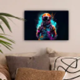 Astronaut - Neon - Gaming - Ruimte canvas 2cm klein -sfeer1