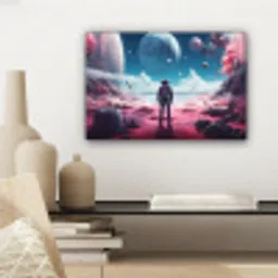 Astronaut - Ruimte - Planeten - Wolken canvas 2cm klein -sfeer6