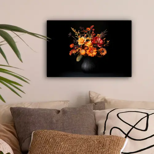 Herfst - Boeket - Oranje canvas 2cm klein -sfeer1