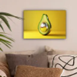 Avocado - Discobal - Geel - Glitter canvas 2cm klein -sfeer1