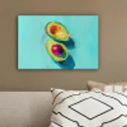 Avocado - Groen - Pit - Schaduw canvas 2cm klein -sfeer3