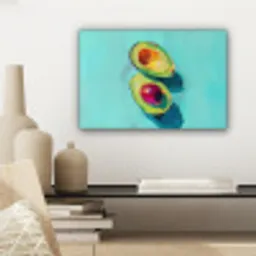 Avocado - Groen - Pit - Schaduw canvas 2cm klein -sfeer6