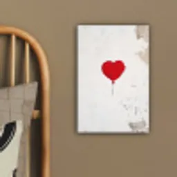 Ballon - Rood - Hart canvas 2cm klein -sfeer3