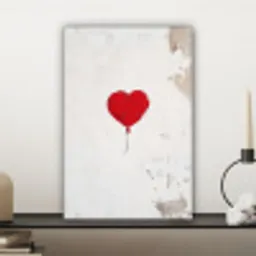 Ballon - Rood - Hart canvas 2cm klein -sfeer6