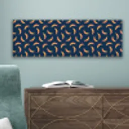 Banaan - Tropisch - Blauw - Patroon canvas 2cm klein 828 -sfeer4