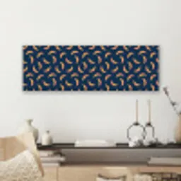 Banaan - Tropisch - Blauw - Patroon canvas 2cm klein 828 -sfeer6