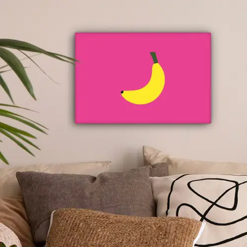Banaan - Geel - Fruit canvas 2cm klein -sfeer1