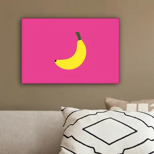 Banaan - Geel - Fruit canvas 2cm klein -sfeer3