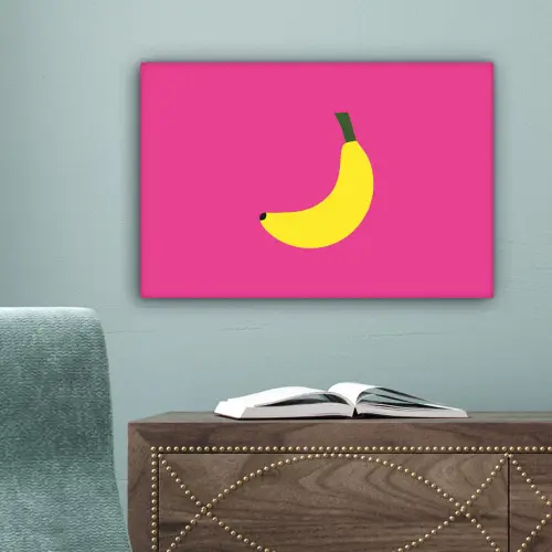 Banaan - Geel - Fruit canvas 2cm klein -sfeer4