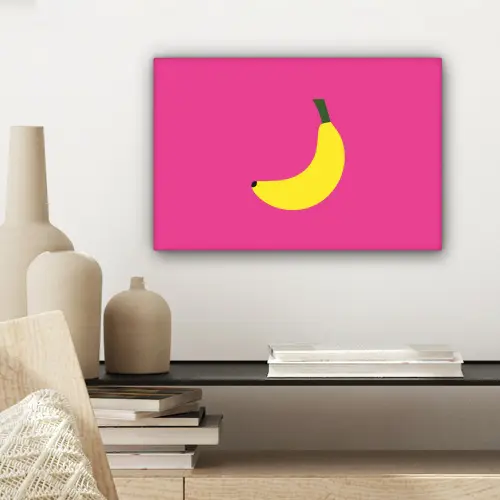 Banaan - Geel - Fruit canvas 2cm klein -sfeer6