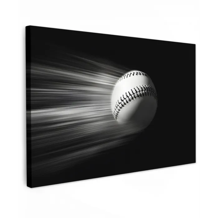 Honkbal - Wit - Vliegt canvas 2cm klein -z3d