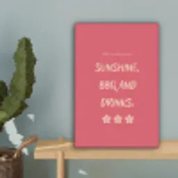 BBQ - Quote - Roze - Zomer canvas 2cm klein -sfeer4