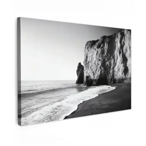 Strand - Klif - Golven - Voetstappen canvas 2cm klein -z3d