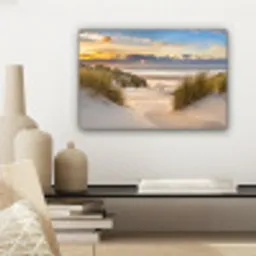 Strand - Duin - Gras - Zonsondergang - Zee canvas 2cm klein -sfeer6