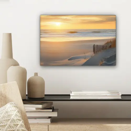 Strand - Duinen - Zonsondergang canvas 2cm klein -sfeer6