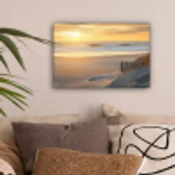 Strand - Duinen - Zonsondergang canvas 2cm klein -sfeer1