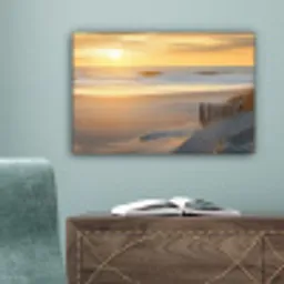 Strand - Duinen - Zonsondergang canvas 2cm klein -sfeer4