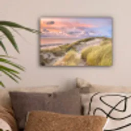 Strand - Zee - Duin - Zonsondergang canvas 2cm klein -sfeer1