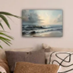 Strand - Zee - Zonsondergang canvas 2cm klein -sfeer1