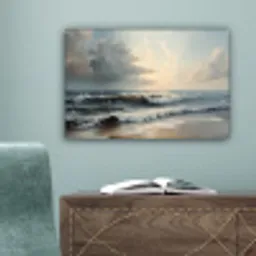 Strand - Zee - Zonsondergang canvas 2cm klein -sfeer4