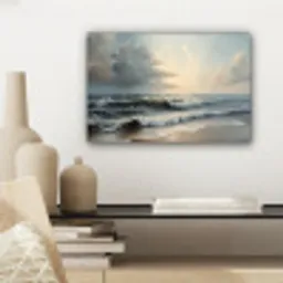 Strand - Zee - Zonsondergang canvas 2cm klein -sfeer6